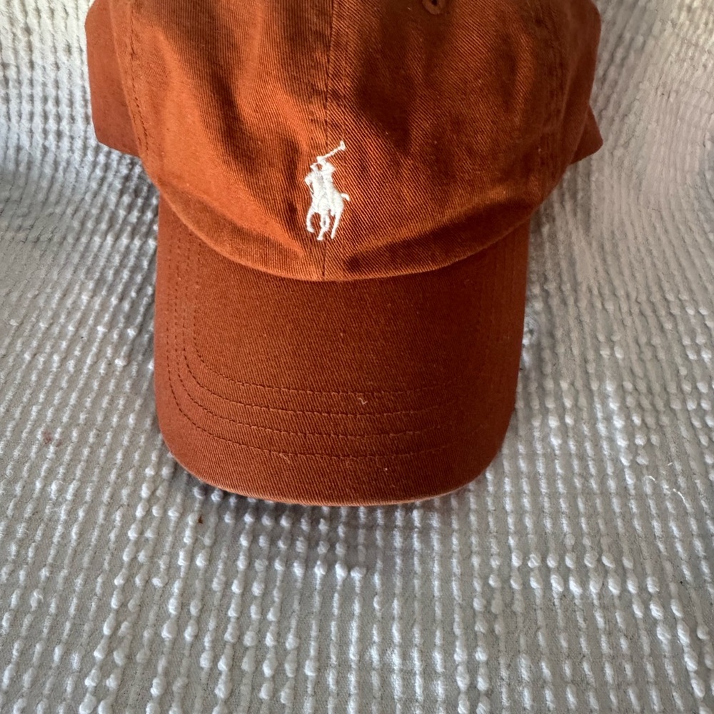 Polo by Ralph Lauren Orange white  Cap hat baseball